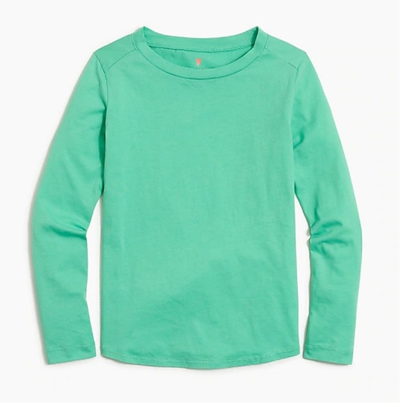 NWT! Crewcuts Long Sleeve Tee with Shirttail Hem - Picture 1 of 2